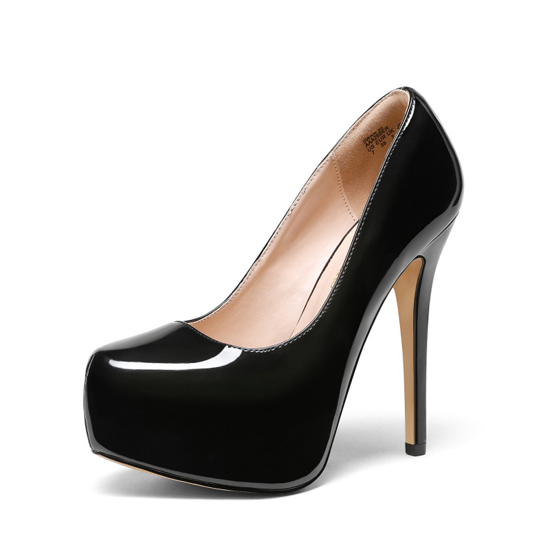 Black online platform stilettos